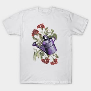 Floral with Watering Can T-Shirt